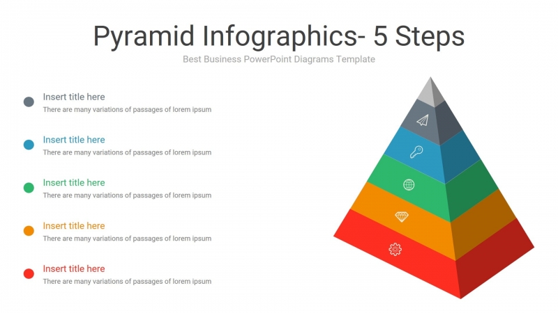 Horizontal Pyramid Infographics PowerPoint Diagrams | Marketing Former